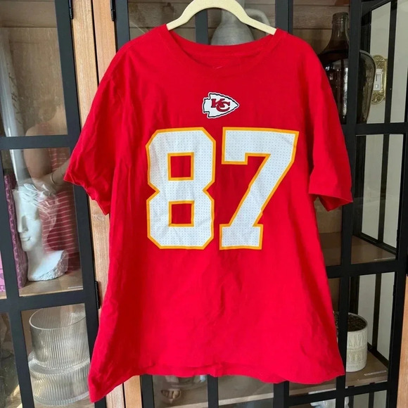 Nike Travis Kelce jersey tee short sleeve #87 NFL Kansas City Chiefs karma eras - Picture 2 of 6